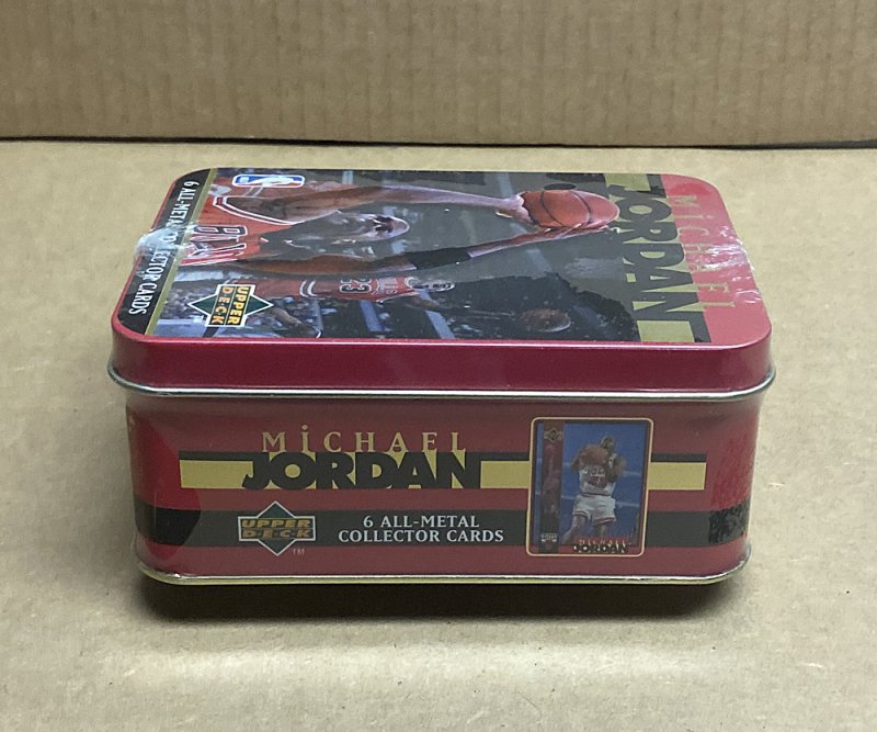 1996 Upperdeck Michael Jordan 6-Card Metal Tin Set (Factory sealed Mint)