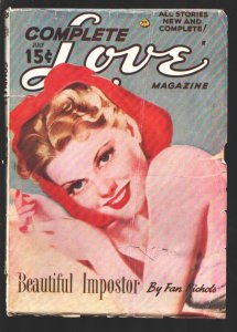 Complete Love 1949-Pin-up girl portrait cover-Pulp tales by Dorothy Dow-Fan Nich