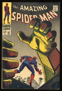 Amazing Spider-Man #67 VF- 7.5 1st Randy Robertson Mysterio Appearance!