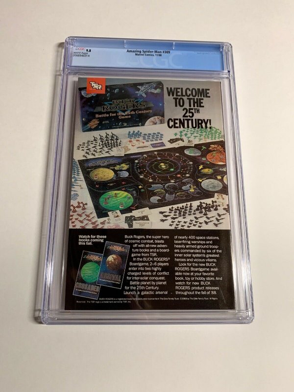 Amazing Spider-man 309 Cgc 9.8 White Pages Marvel
