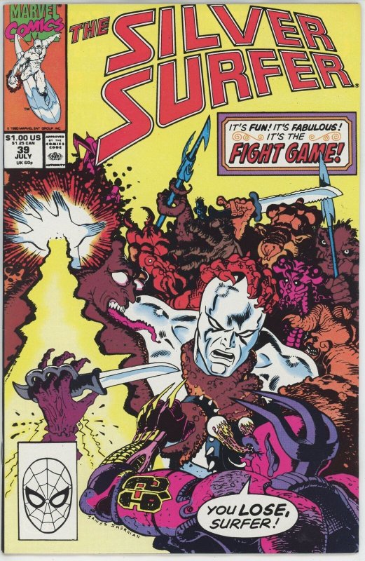 Silver Surfer #39 (1987) - 8.0 VF *The Fight Game*