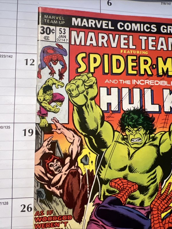 Marvel Team-Up 53  Spider-Man & Hulk!  1st Byrne Uncanny X-Men 1977  VG