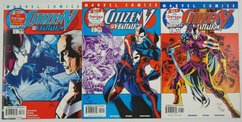 Citizen V and the V-Battalion #1-3 VF/NM complete series - thunderbolts set lot