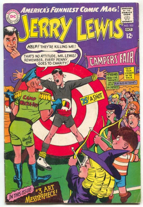 Adventures of Jerry Lewis #102 1967- Wild cover- Beatles FN