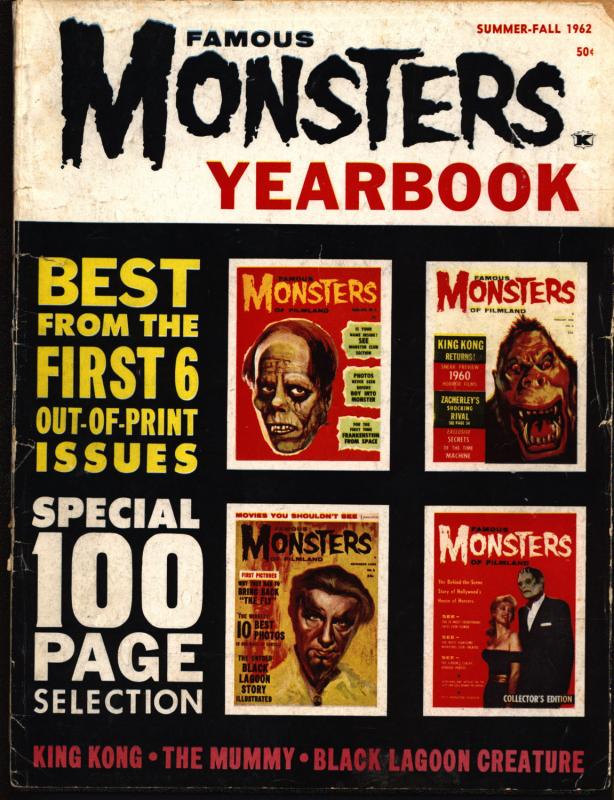 SIGNED FAMOUS MONSTERS of Filmland,1962 #1,Yearbook,Forrest J Ackerman