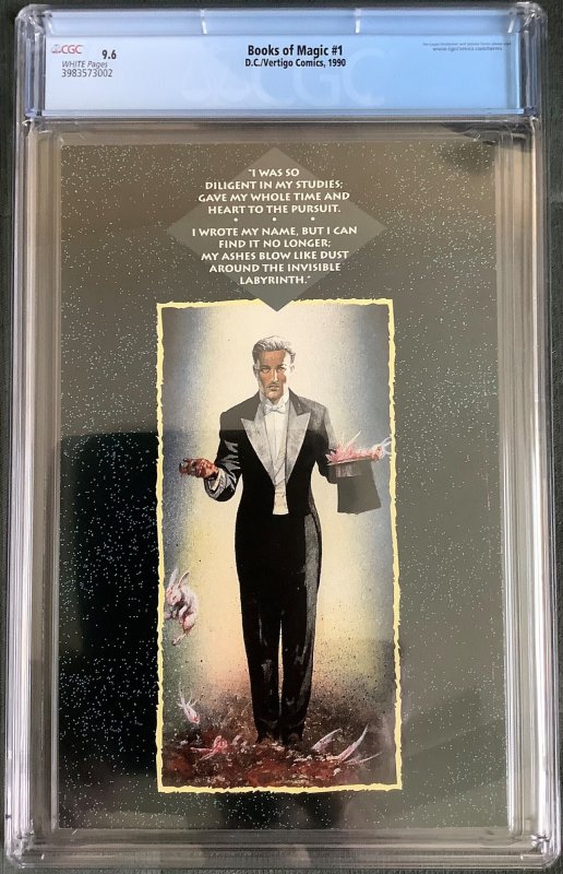 The Books of Magic #1 (1990, DC) - CGC 9.6