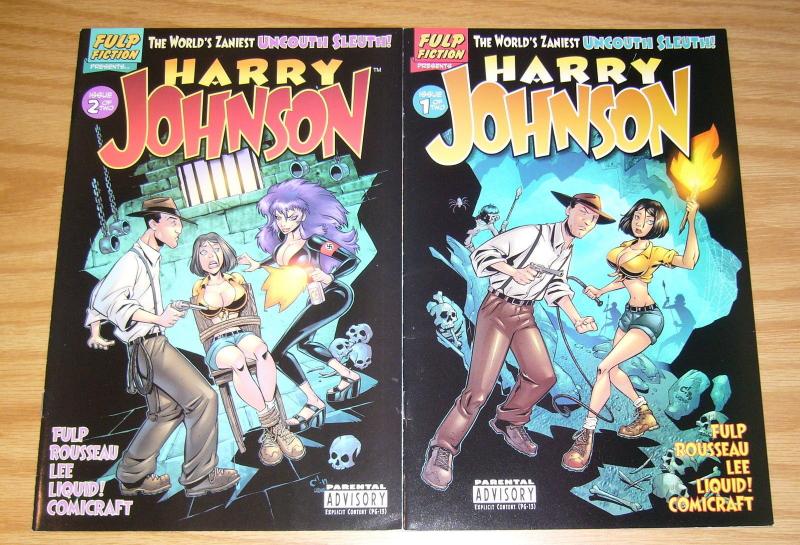 Harry Johnson #1-2 complete series - zaniest uncouth sleuth vs nazi bad girl set