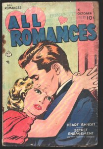 All Romances #2 1949- Ace-Menace To Our Marriage-Lingerie, headlights, spic...