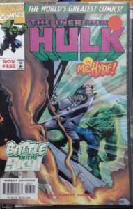 INCREDIBLE HULK  # 458 1997 marvel disney  MR HYDE RICK JONES CRIPPLED