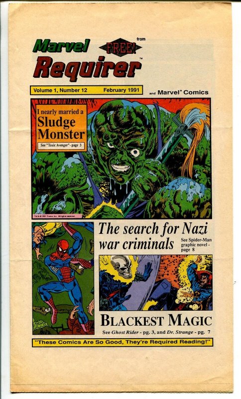 Marvel Requirer #12 1991-info on upcoming Marvel issues-Doctor Strange-FN