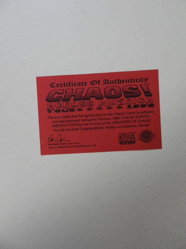 Lady Death: The Odyssey #2 (1996) signatures w/ cert VF- condition