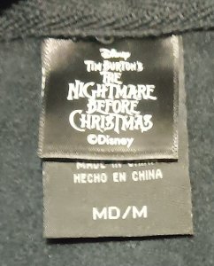 NIGHTMARE BEFORE CHRISTMAS | MENS MEDIUM FRONT/BACK GRAPHIC HOODIE | NEW W/TAGS