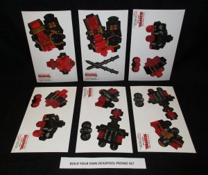 Build Your Own Deadpool Paperdoll Complete Set of 6 plus Preview Comic – New!