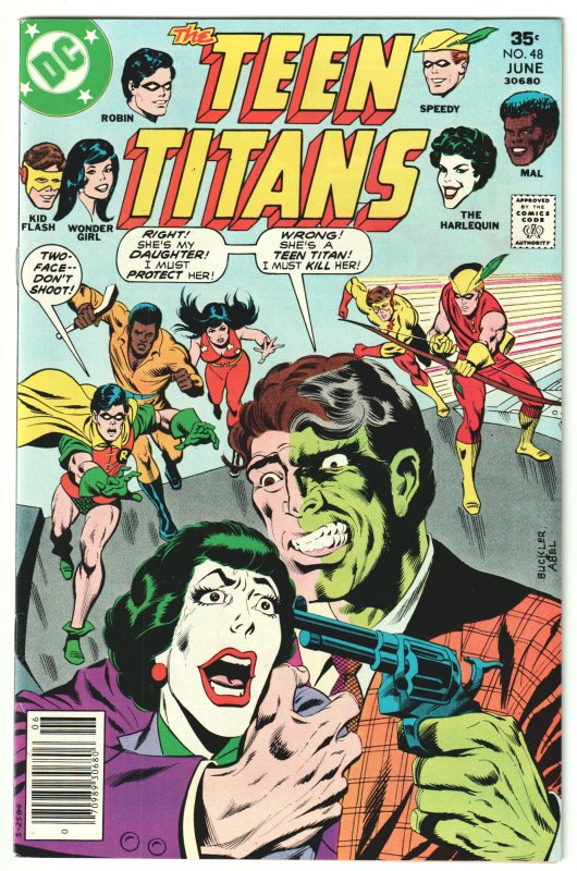 Teen Titans #48 (1977) Joker's Daughter becomes Harlequin!