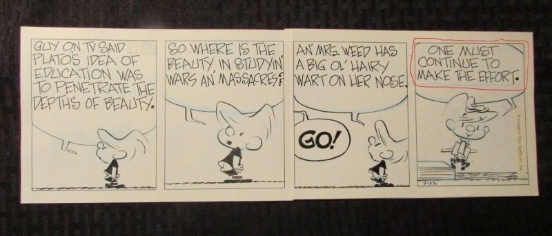 Late 80's Early 90's THE SMITH FAMILY Original Comic Strip Art 16.5x5.5 9/22