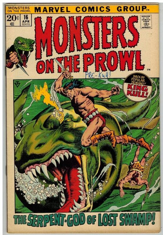 MONSTERS ON THE PROWL 16 VG-F April 1972