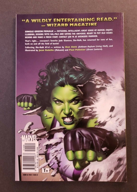 SHE-HULK VOL.1 SINGLE GREEN FEMALE TPB SOFT COVER FIRST PRINT NM MARVEL