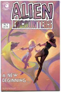 ALIEN ENCOUNTERS #1, NM-, Eclipse, Chiodo, Robot, UFO,1985, more indies in store