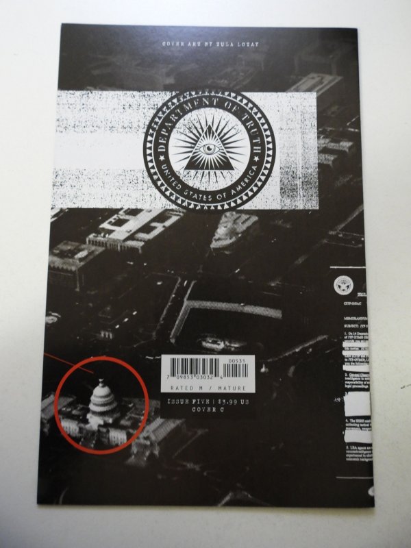 The Department of Truth #5 Cover C (2021) VF+ Condition