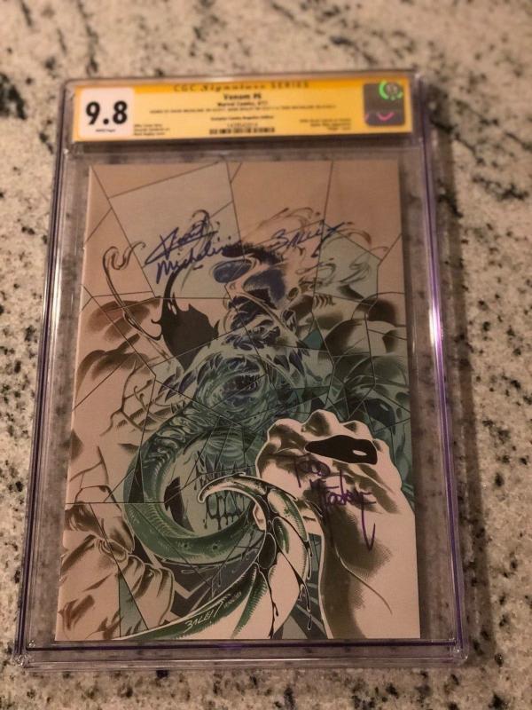 VENOM #6 CGC 9.8 SIGNED 3X Bagley McFarlane Michelinie Scorpion Negative Variant