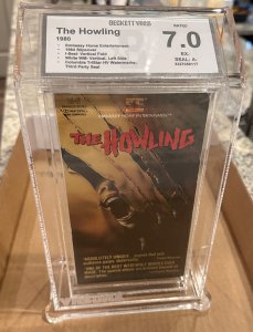 RARE HOWLING VHS BECKETT VHS GRADED 7.0 EX- A- WEREWOLF HORROR