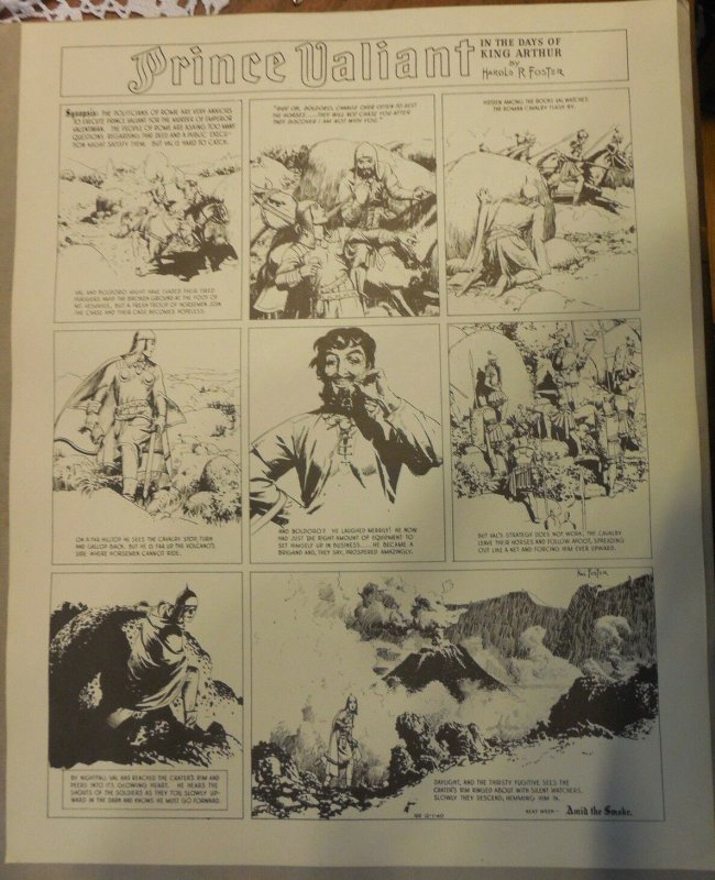 Prince Valiant by Hal Foster Syndicate Proof 12/1/1940 Size 16 x 20 inches