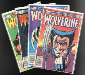 Wolverine #1-4 Frank Miller (1982) Full Run! All Newsstand, VF or better!
