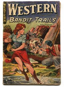 WESTERN BANDIT TRAILS #3-1949-MATT BAKER ART-GEORGE TUSKA-SPICY G+