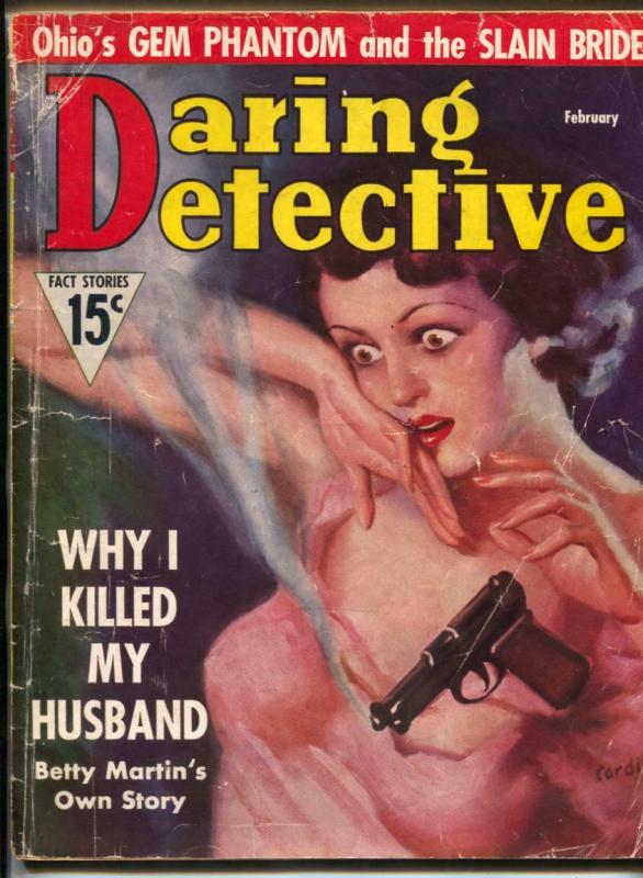 Daring Detective Magazine February 1937- Betty Martin VG-