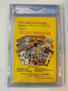AMAZING SPIDER-MAN  #273 CGC  9.0 Newsstand (1986)