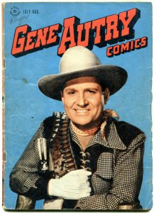 GENE AUTRY #8-PORTRAIT PHOTO COVER-1947-JESSE MARSH ART G/VG