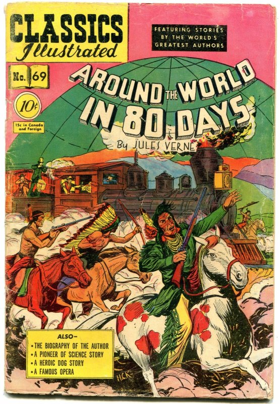 Classics Illustrated #69 HRN 70- Around the World in 80 days EGYPTIAN COLLECTION