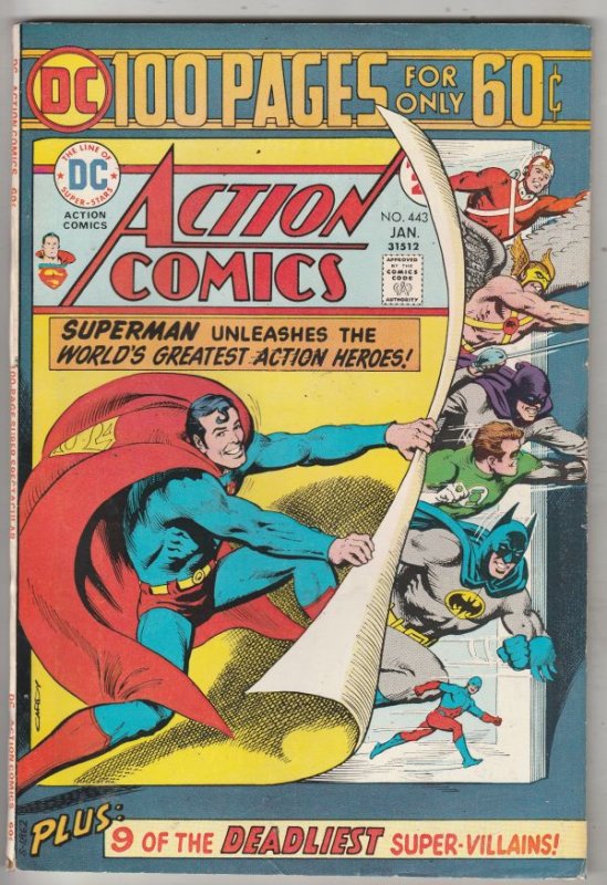 Action Comics #443 (Jan-75) NM- High-Grade Superman