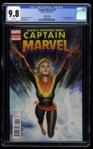 Captain Marvel #1 CGC NM/M 9.8 1:25 Adi Granov Variant