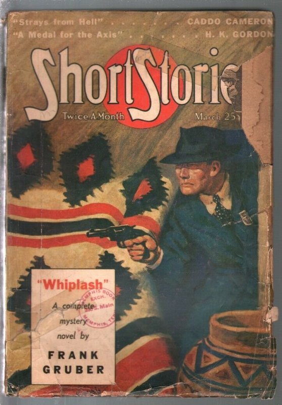 Short Stories 3/25/1941-pulp adventure-Whiplash-Frank Gruber-WWII era-G