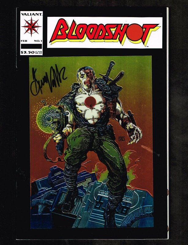 Bloodshot #1 ~  Blood Of The Machine / signed Kevin VanHook~ 1993 (9.2) WH