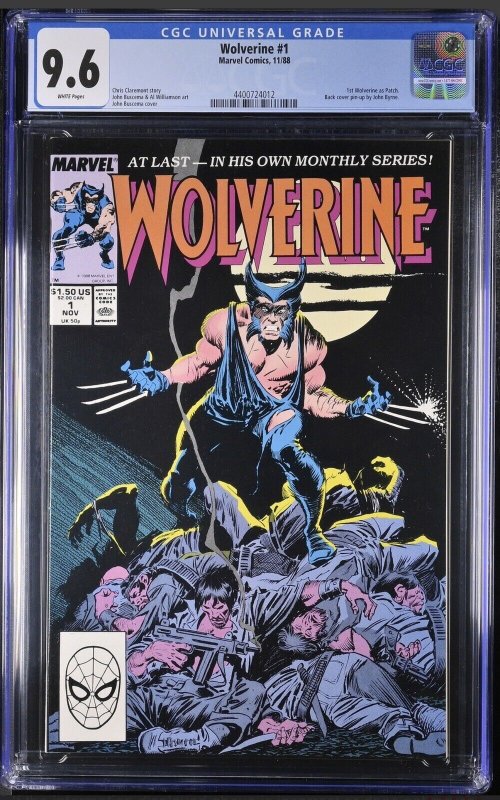 Wolverine #1 CGC 9.6 WHITE Pages 1988 1st App Patch MCU Madripoor Copper Age