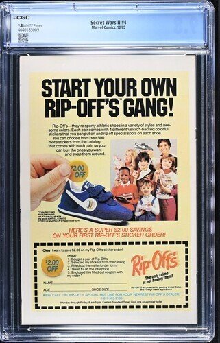 Secret Wars II #4 1985 Marvel Comics CGC 9.8 1st Kurse White Pages 009