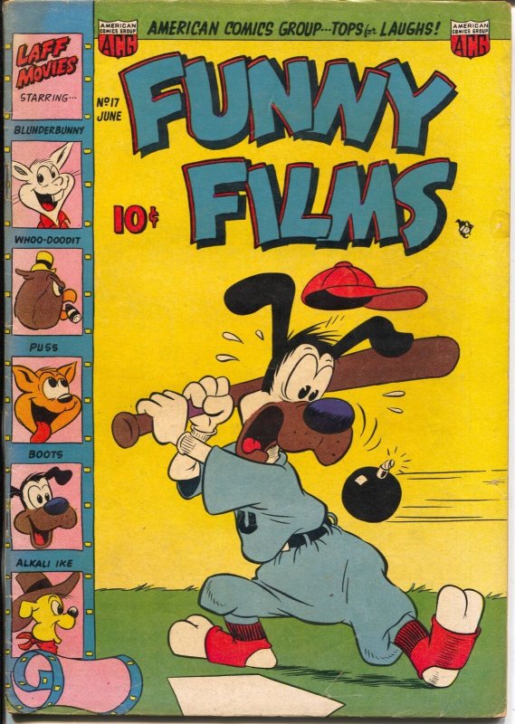 Funny Films #17 1952-ACG-baseball bomb cover-robot story-VG+