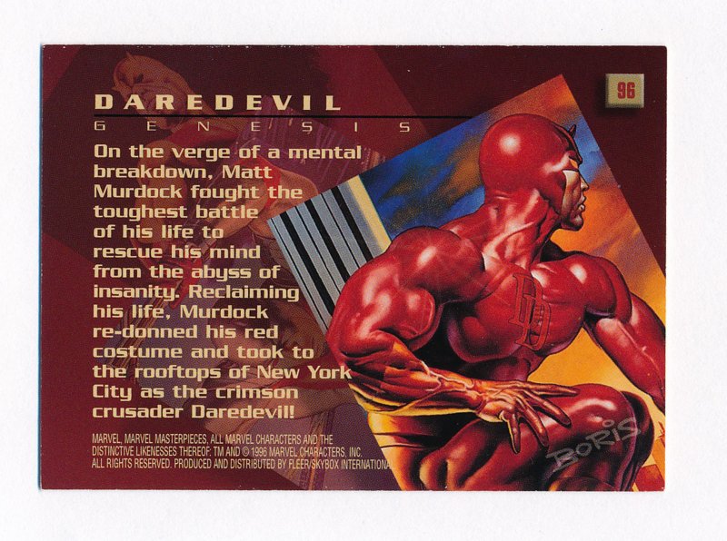 1996 Marvel Masterpieces #96 Daredevil