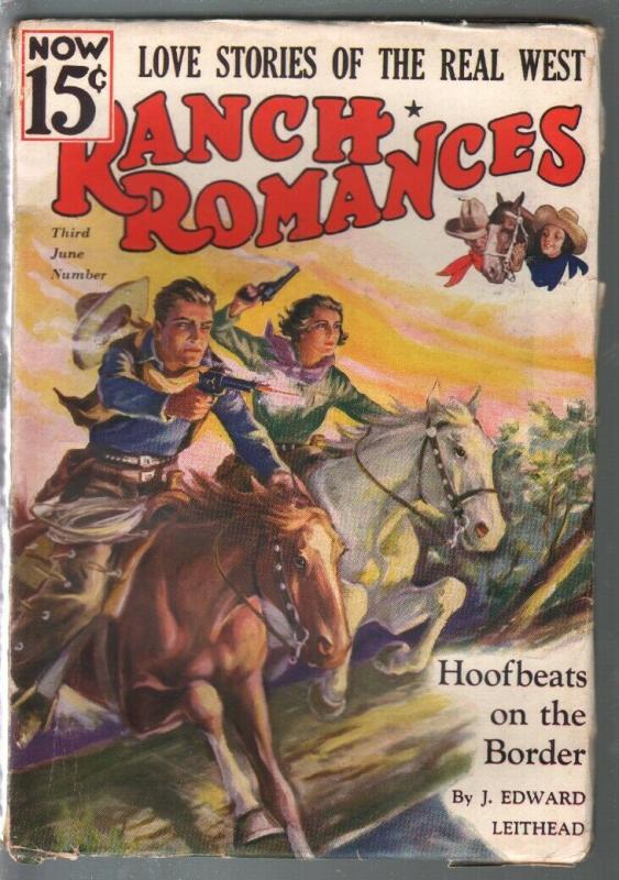 Ranch Romances 6/26/1936-Hoofbeats on The Border-GGA-pulp thrills-FN-