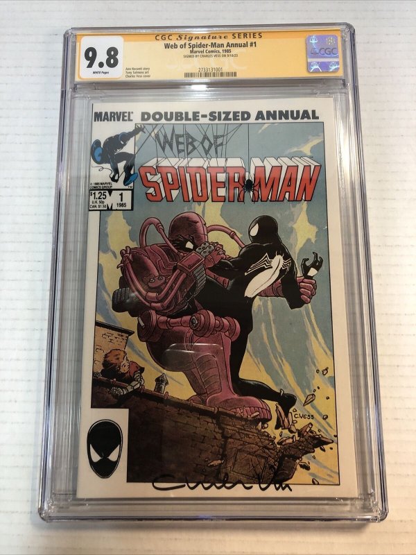 Web of Spider-Man Annual (1985)#1 CGC 9.8 (SS) Signed By Charles Vess ~ Marvel