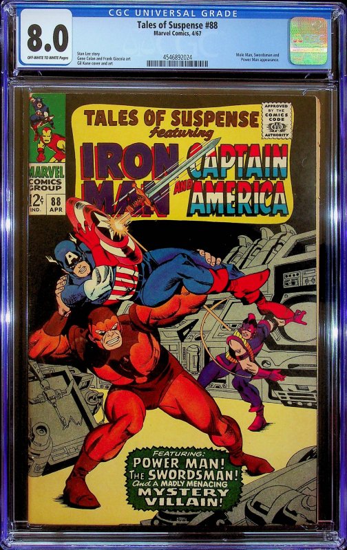 Tales of Suspense #88  (1967) - CGC 8.0- Cert#4546892024