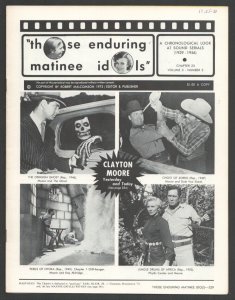 Those Enduring Matinee Idols #23 1973-Movie serial fanzine-Film images-articl...