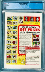 Marvel Premiere #2 (1972) CGC 8.5! White Pages! Warlock!