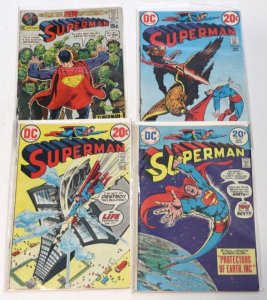 Superman Comic Books Lot of 4: #237, #260, #262, #274