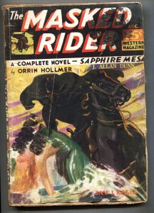 Masked Rider #3 8/1934 -SAPPHIRE MESA- rare western pulp magazine