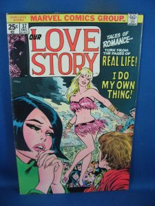 OUR LOVE STORY 37 F VF MARVEL ROMANCE 1975