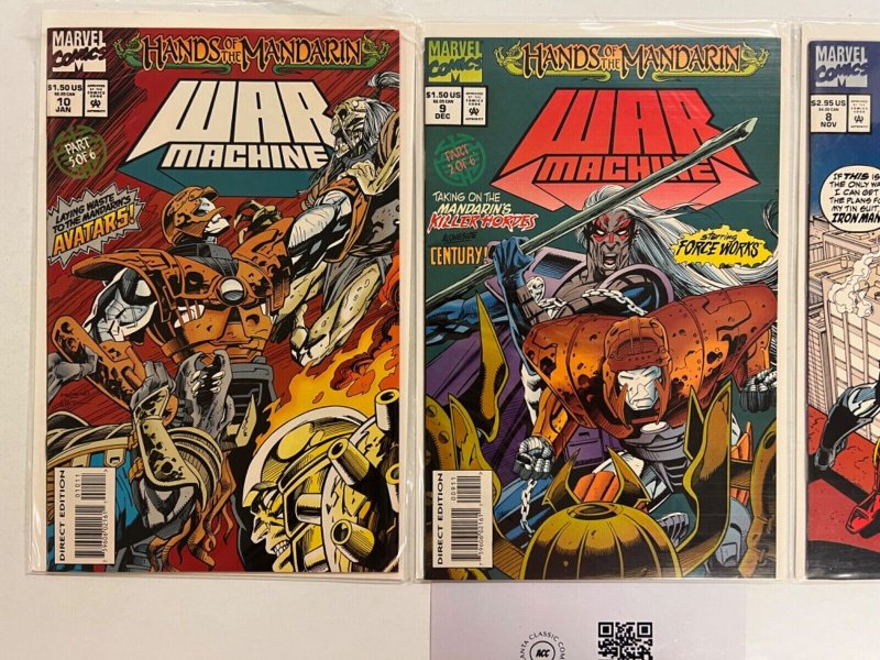 3 War Machine Marvel Comic Books # 8 9 10 Avengers Defenders Thor 104 JS35