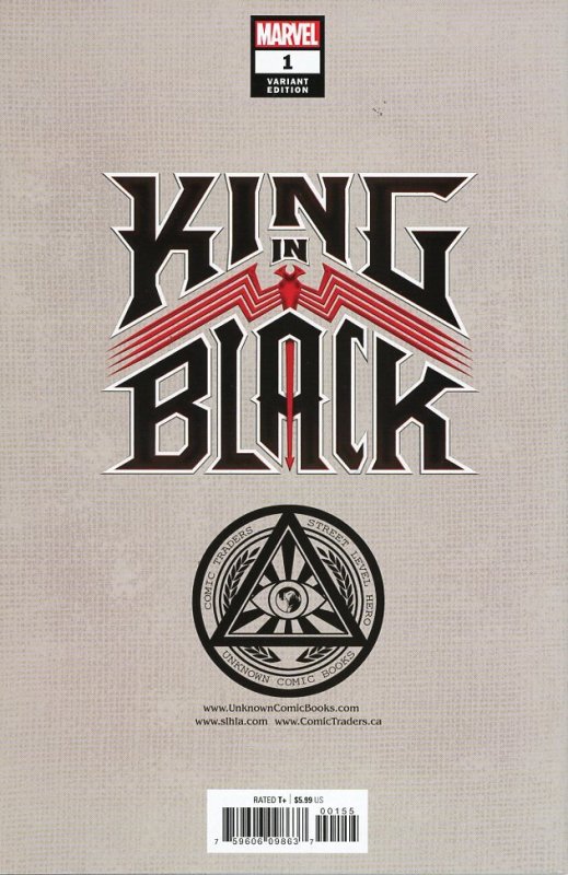 King in Black 1  Tyler Kirkham Virgin Variant!  9.0 (our highest grade)